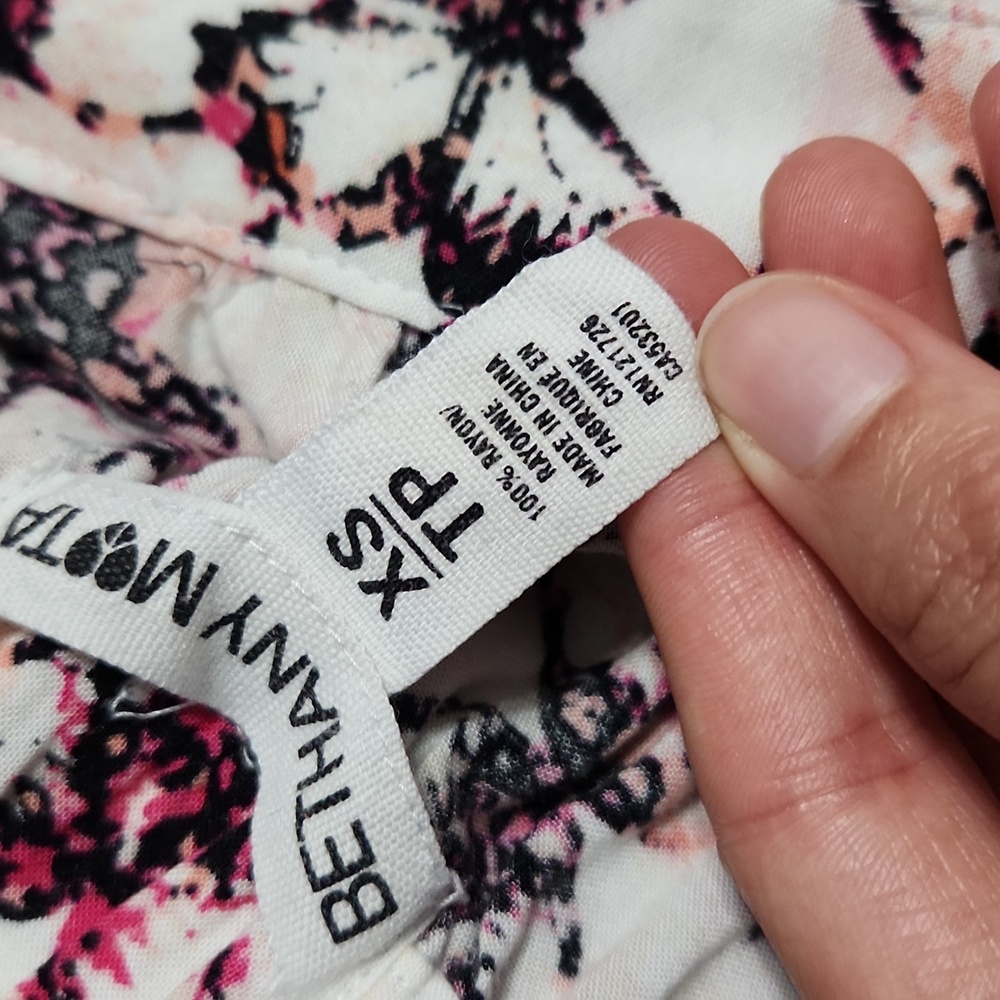 RARE❗️ Y2K BETHANY MOTA Butterfly Wide-Leg Palazzo Flowy Flare Summer Pants - Picture 8 of 10